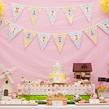 Girlie Pastel Barnyard Farm Birthday Party Printables Collection 